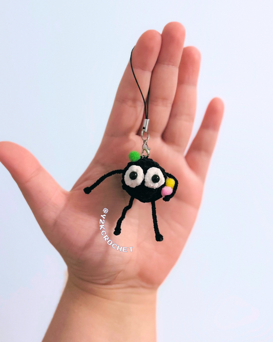 Crochet Soot Sprite Plushie - Studio Ghibli Bag Charm / Phone Charm