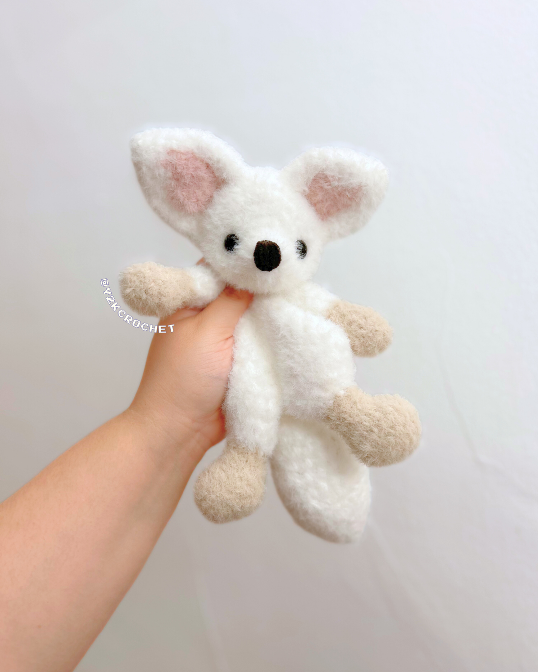 Finneas the Fennec Fox Plush - Handmade Fox Plushie Snuggler
