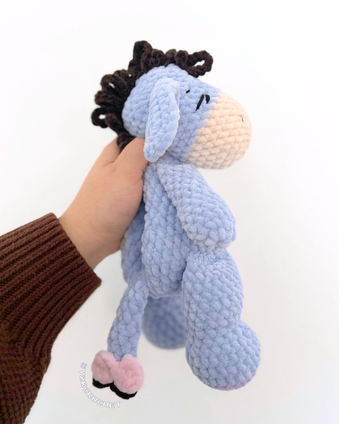Baby Donkey Plushie - Crochet Eeyore Plushie