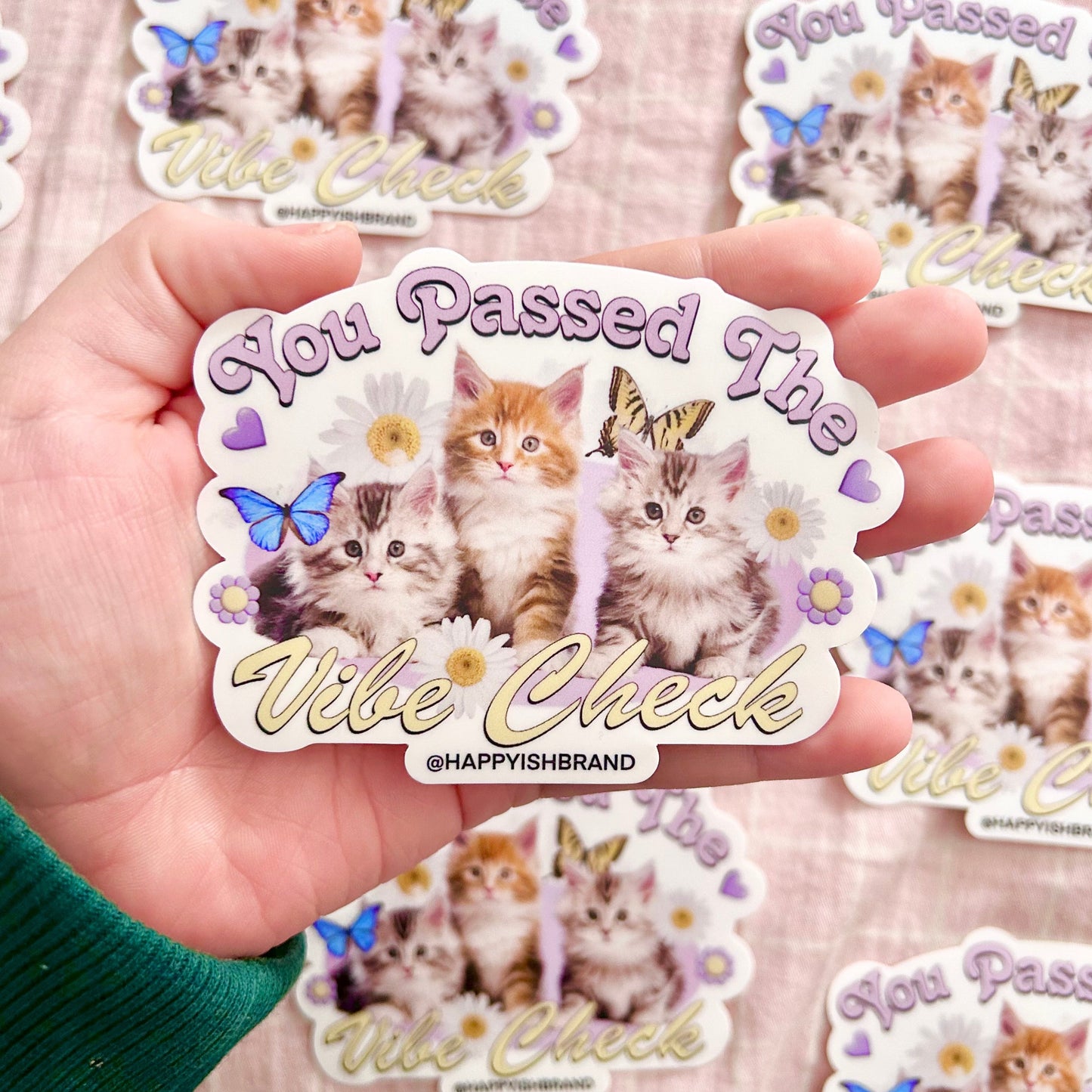You Passed the Vibe Check Cats - Kitten Bumper Sticker