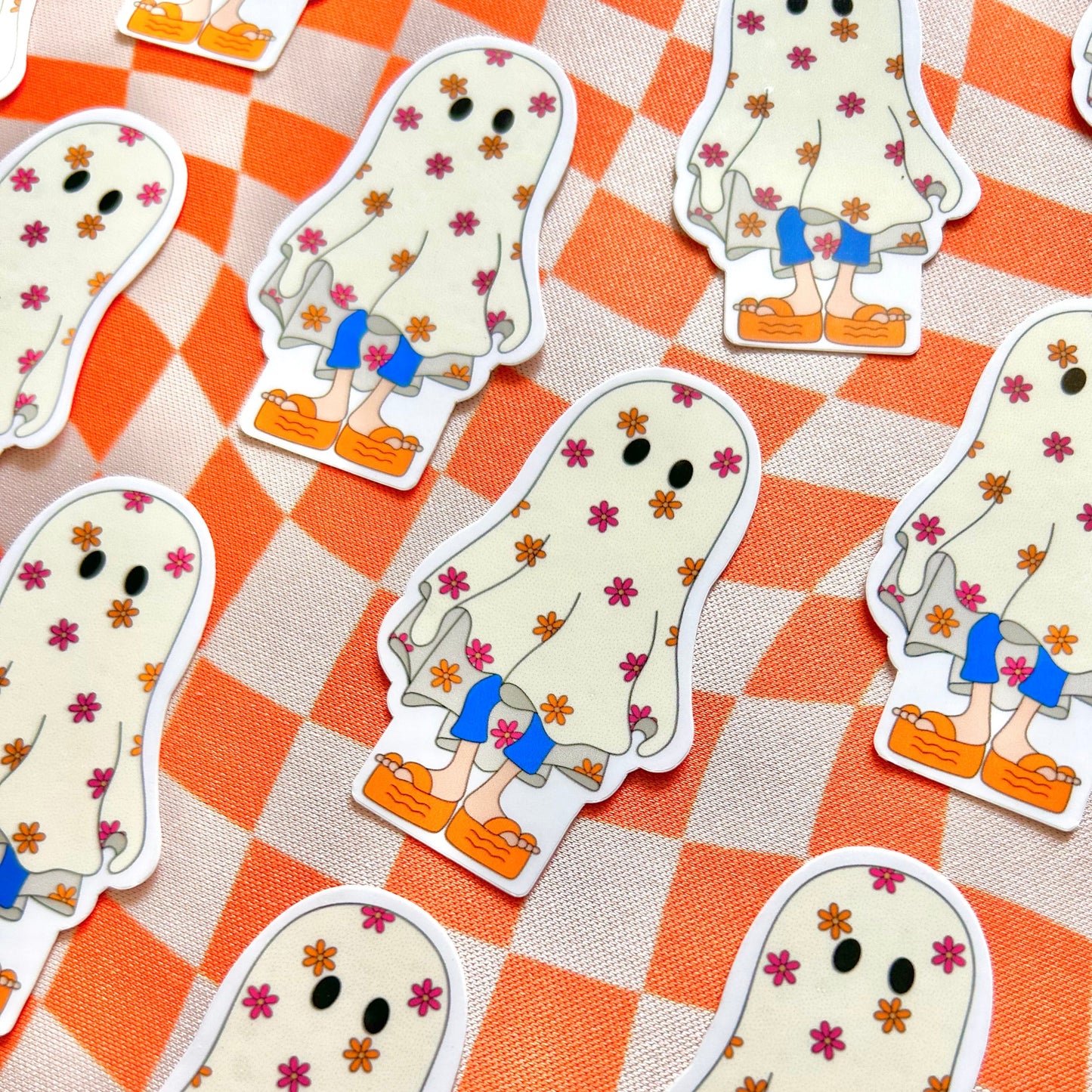 Boho Lizzy Mcguire Ghost Halloween Sticker
