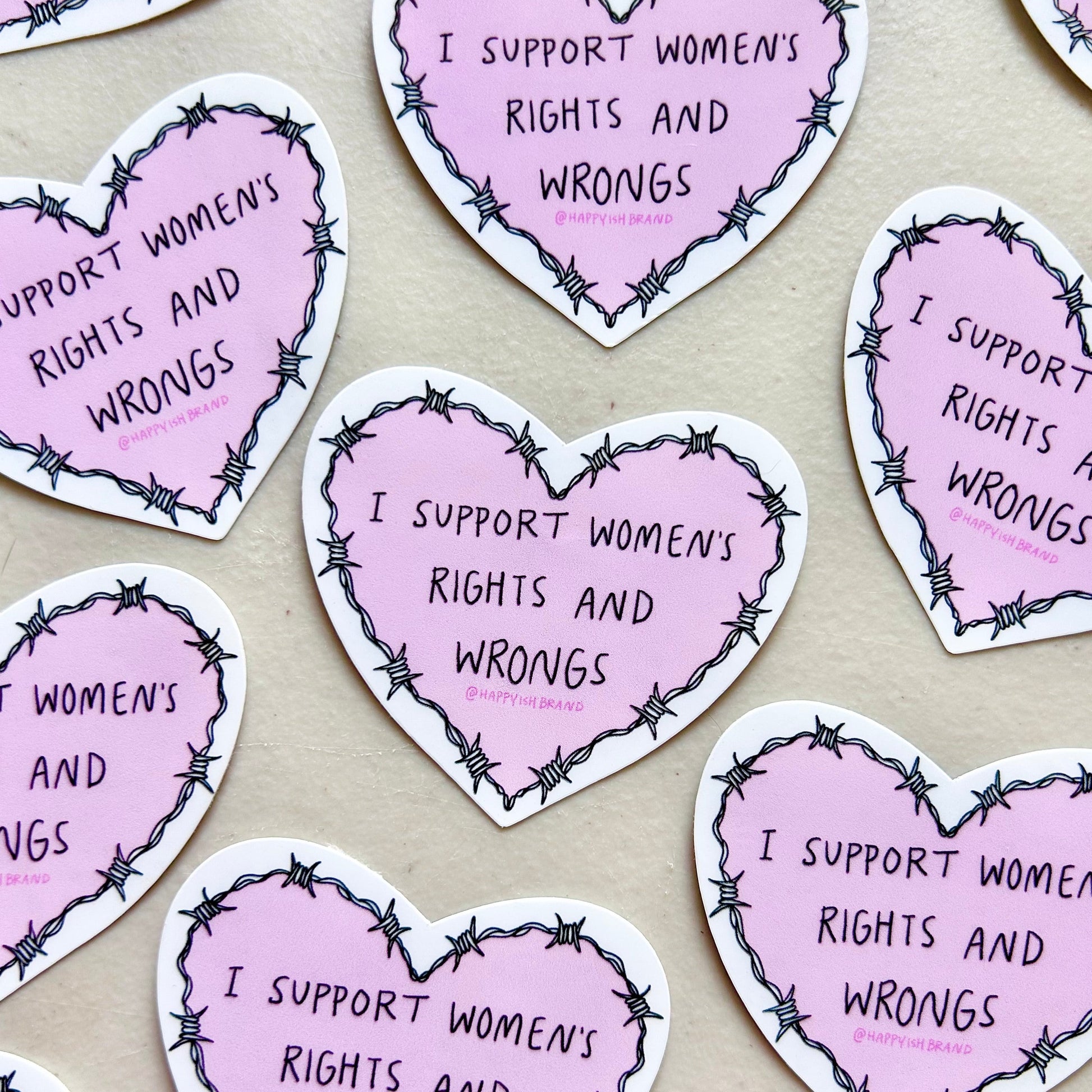 I Support Women's Rights AND Wrongs Sticker – Happyish Brand