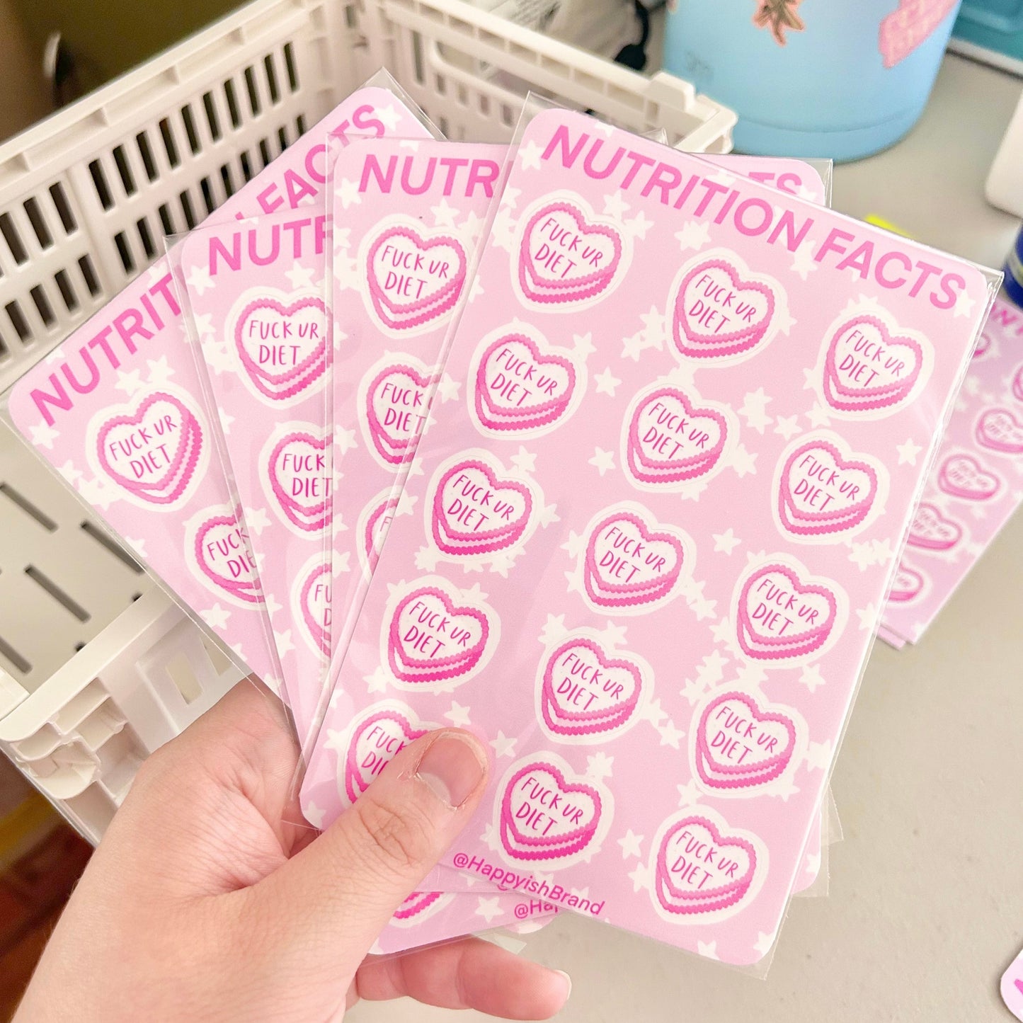 Fuck Your Diet Cake - Mini Sticker Sheet