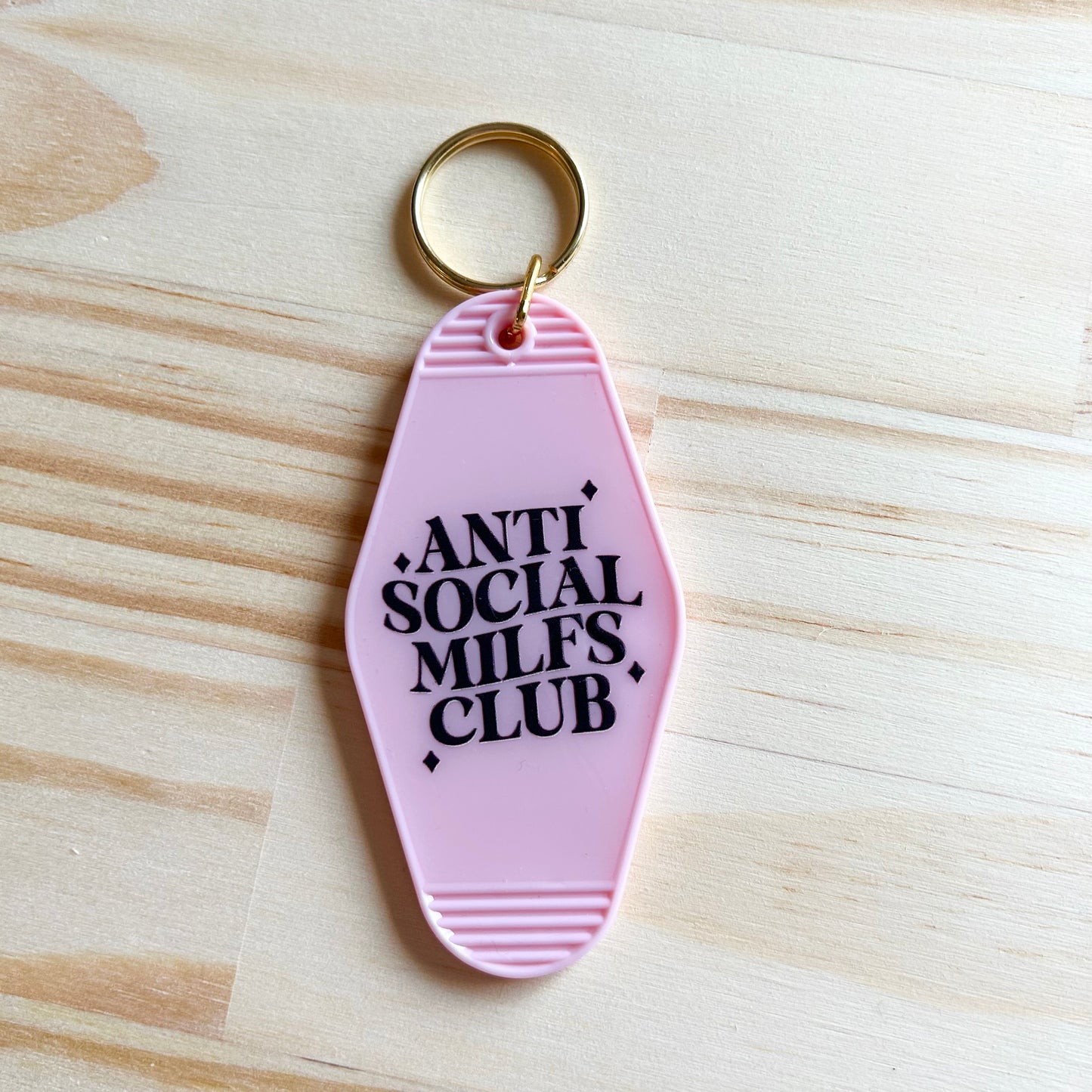 Anti Social MILFs Club - Cute Motel Keychain