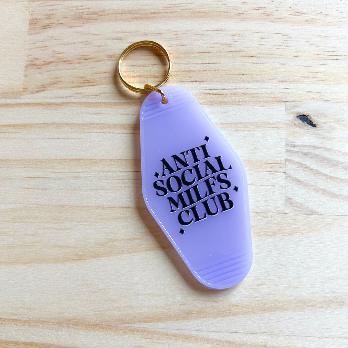 Anti Social MILFs Club - Cute Motel Keychain