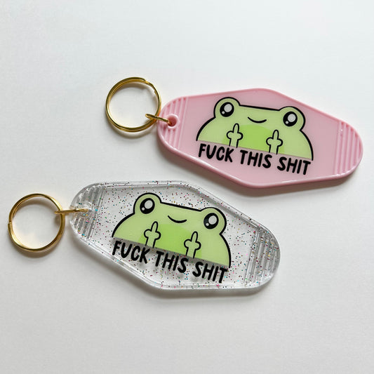Fuck This Frog - Cute Motel Keychain