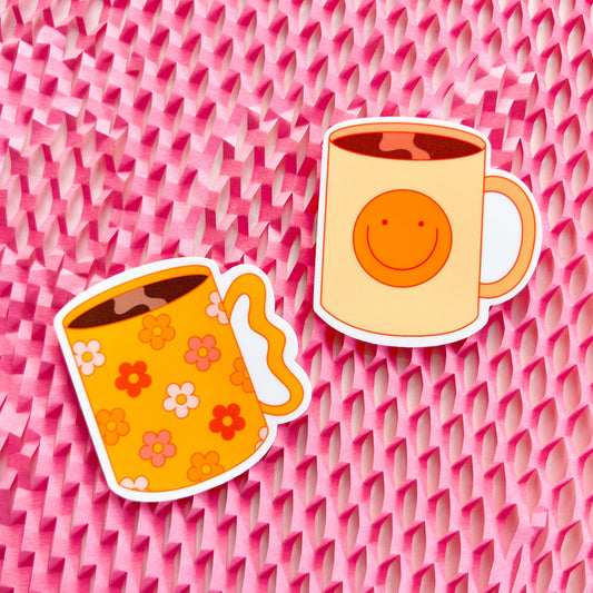 Boho Coffee Cup Stickers