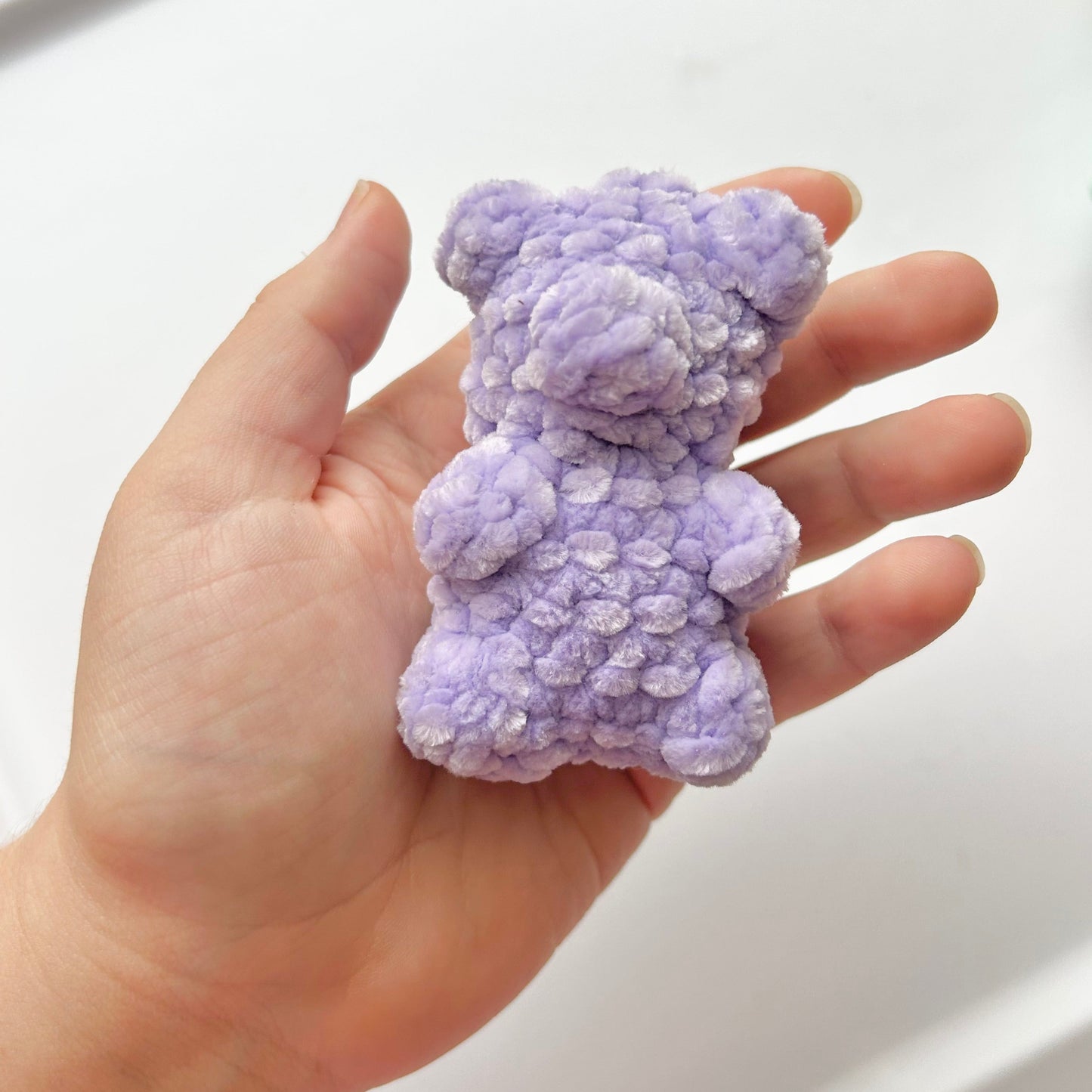 Pastel Crochet Gummy Bear Keychain
