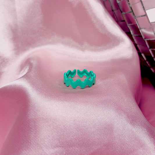 Teal Wiggle Ring