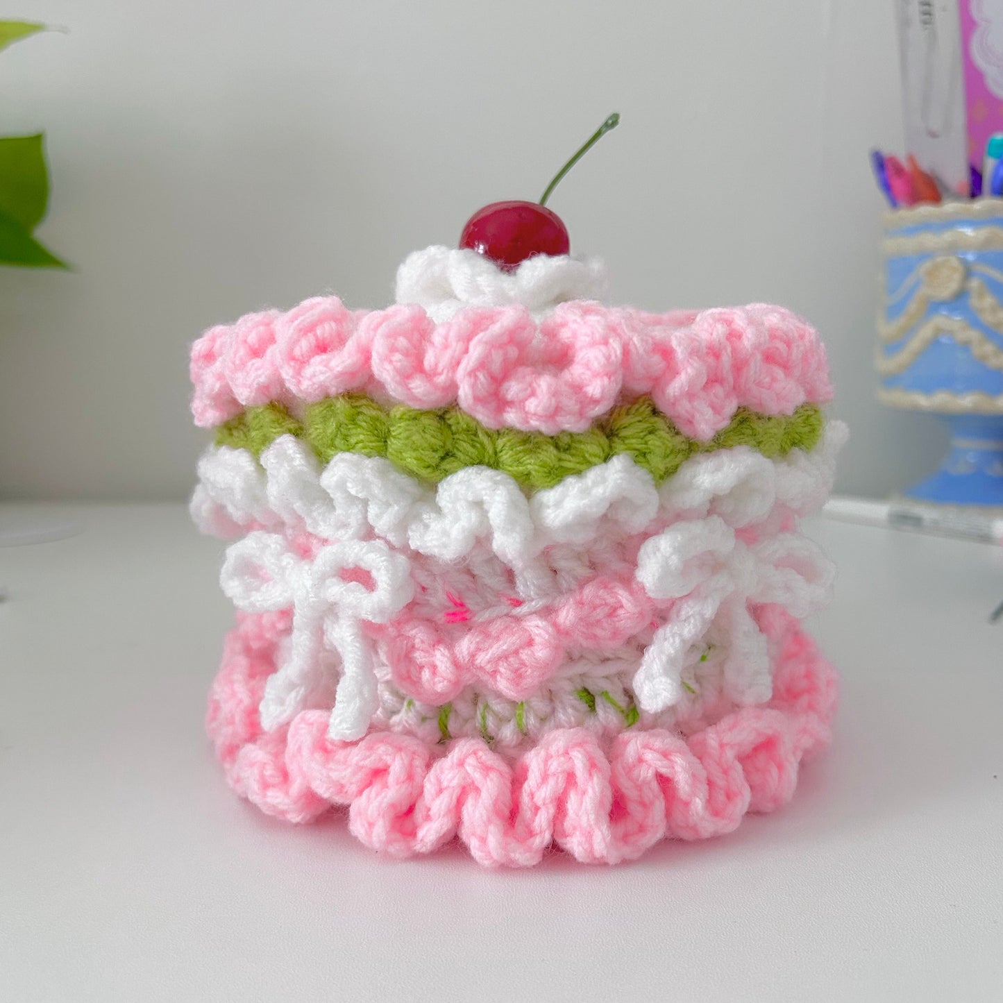 Crochet Fake Cake Trinket Boxes