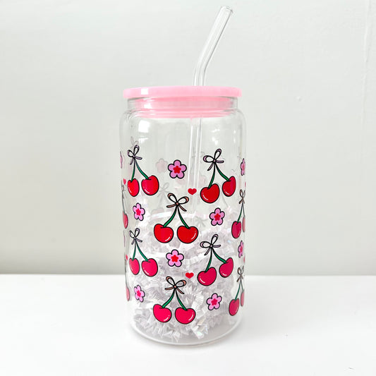 Coquette Cherries | Can Glass Cup