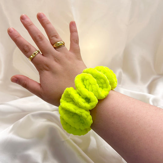 Neon Green - XL Crochet Plushie Scrunchie