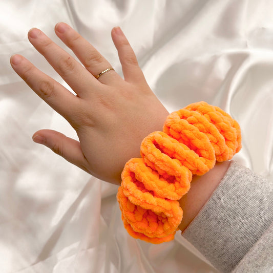 Highlighter Orange - XL Crochet Plushie Scrunchie