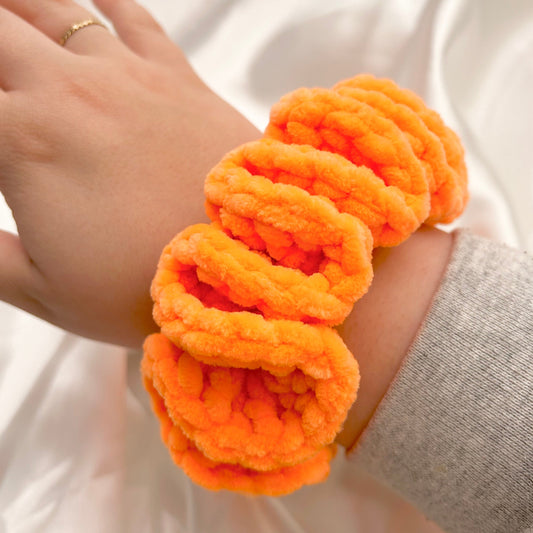Highlighter Orange - XL Crochet Plushie Scrunchie