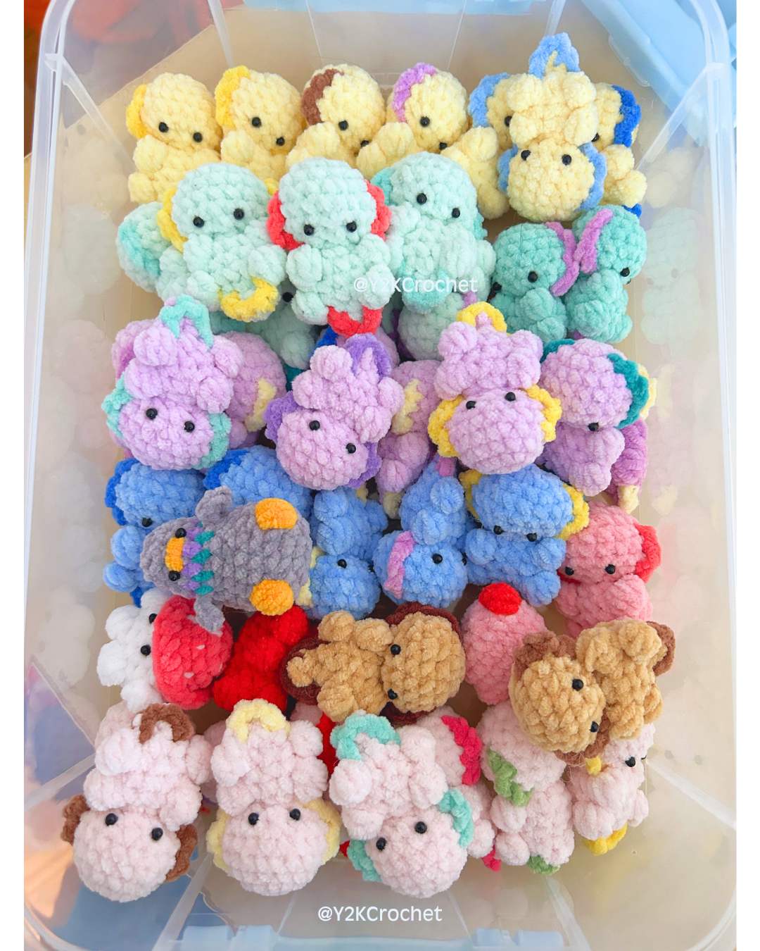 Custom Axolotl Plushie Bag Charm / Phone Charm - Crochet Charm