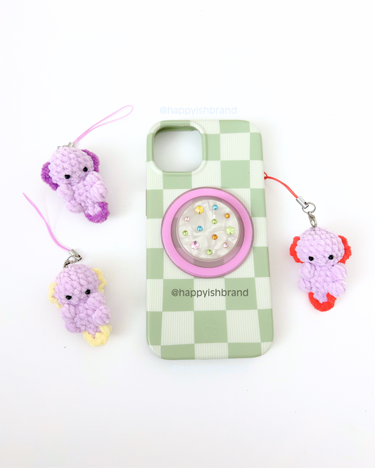 Custom Axolotl Plushie Bag Charm / Phone Charm - Crochet Charm