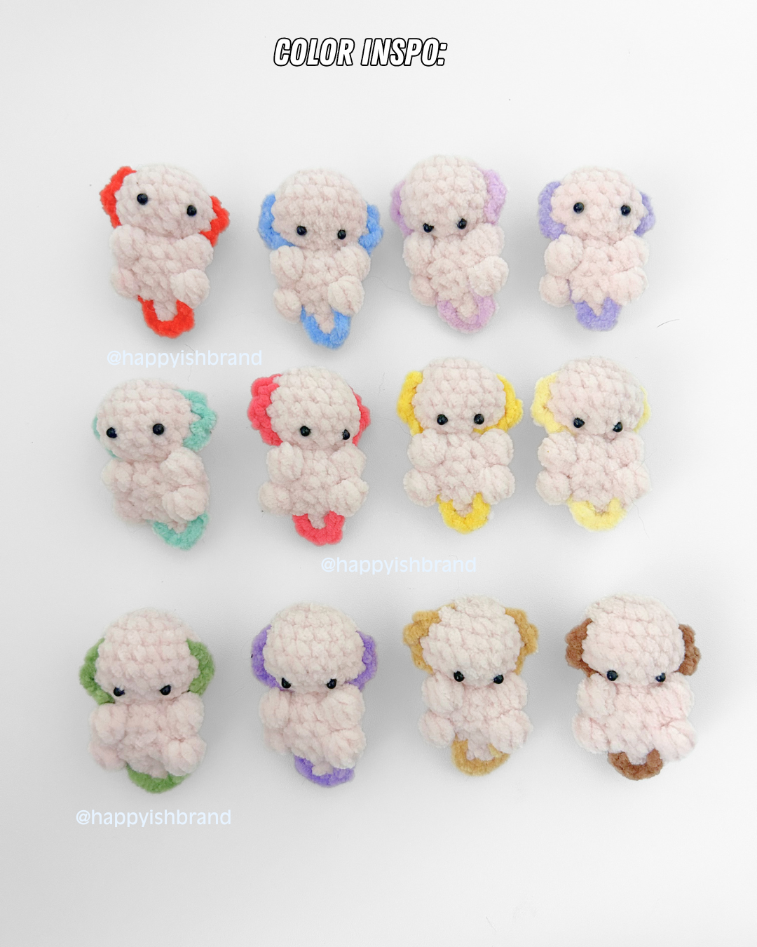 Custom Axolotl Plushie Bag Charm / Phone Charm - Crochet Charm