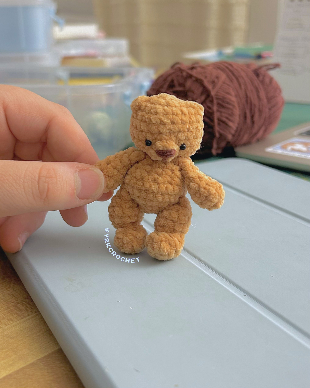 DIGITAL PATTERN: Bagley the Mini Teddy Bear Plushie + Bag Charm