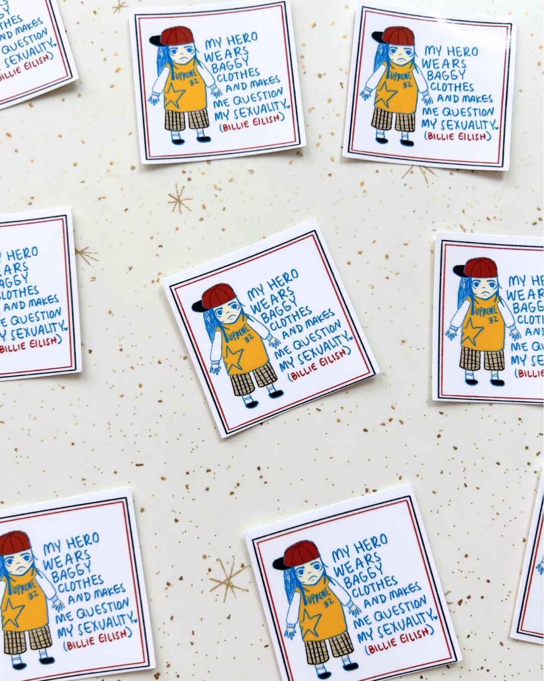 Billie Eilish is My Hero Sticker - Gay Stickers
