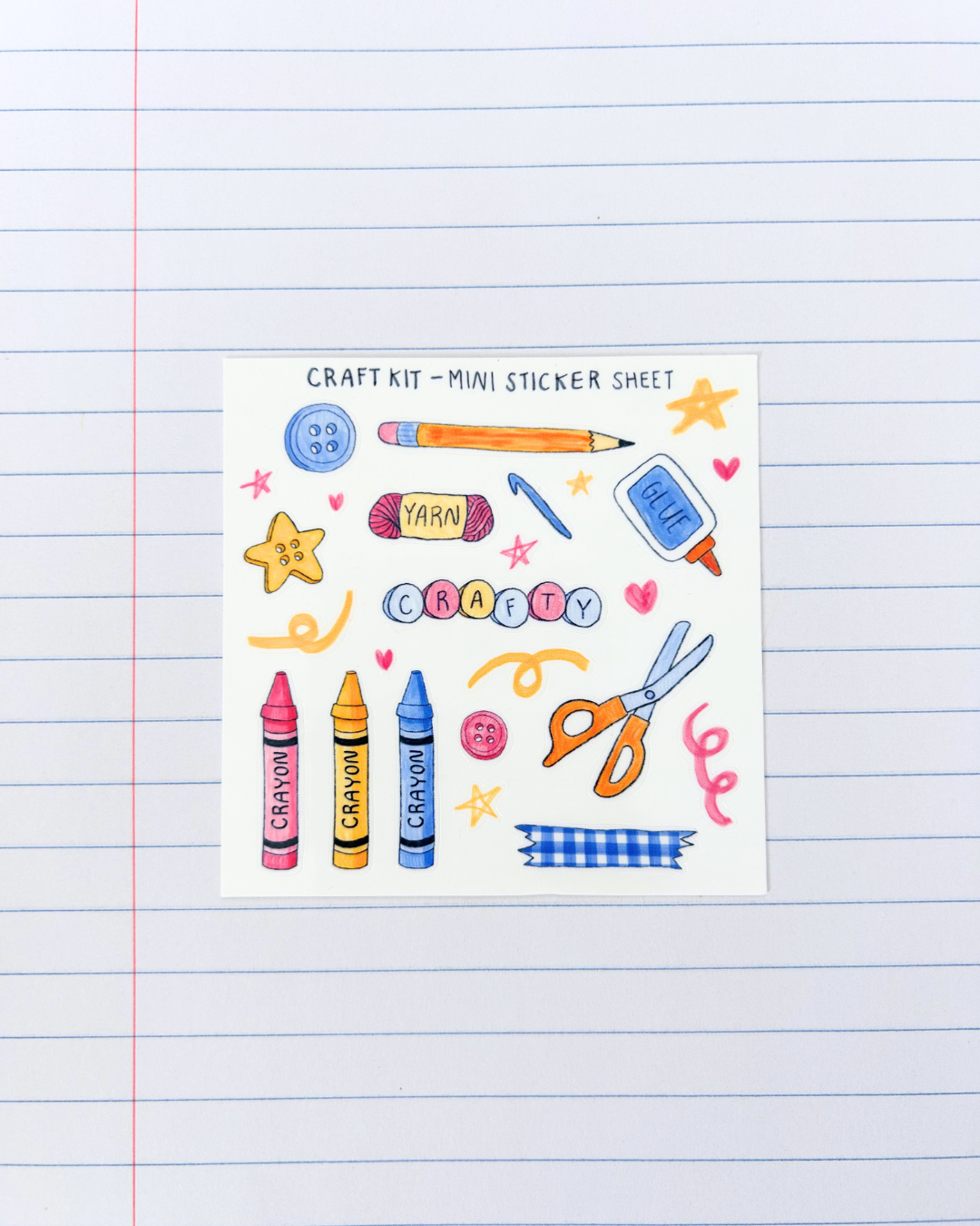 Craft Kit Mini Sticker Sheet - Junk Journal / Planner Stickers