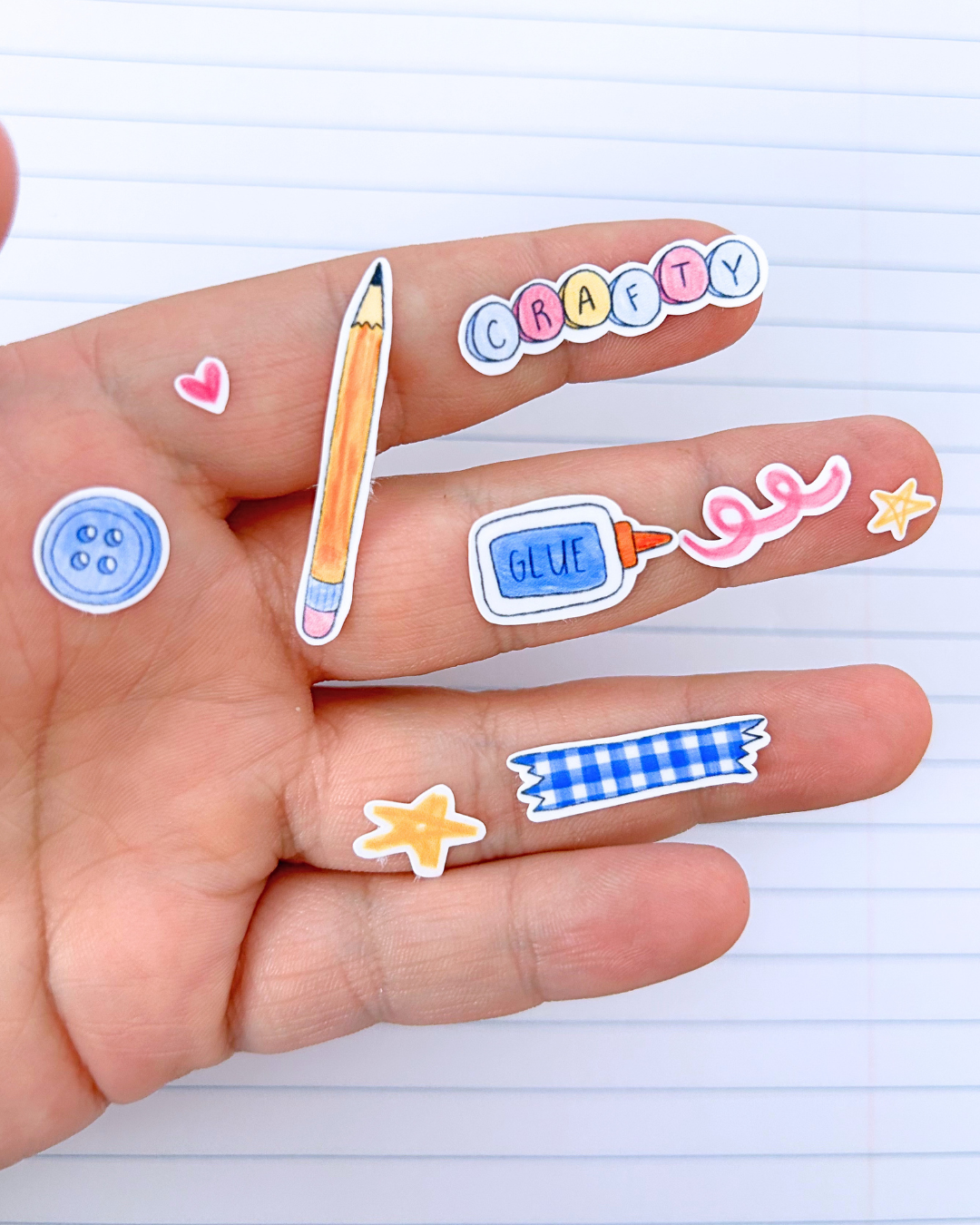 Craft Kit Mini Sticker Sheet - Junk Journal / Planner Stickers