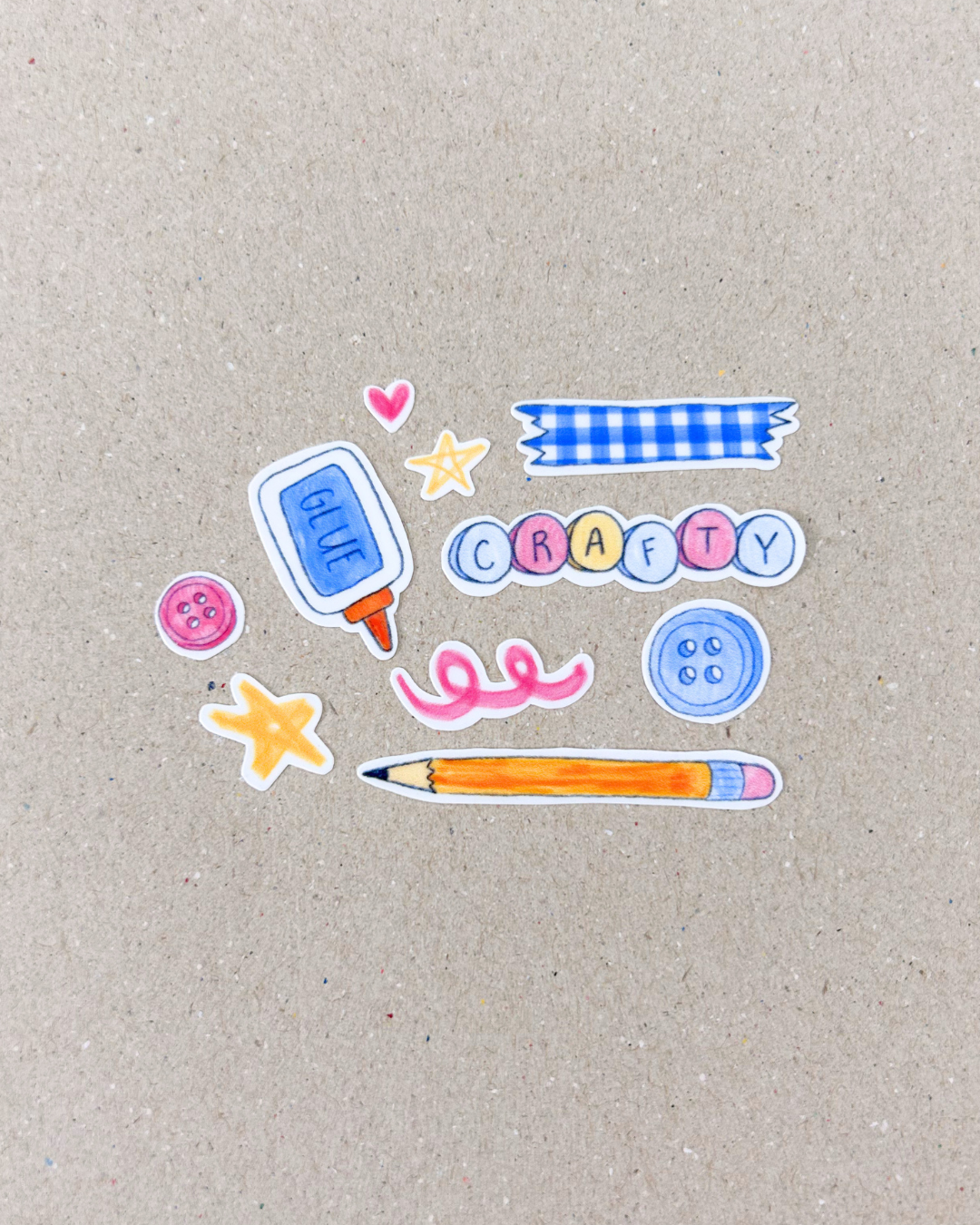 Craft Kit Mini Sticker Sheet - Junk Journal / Planner Stickers