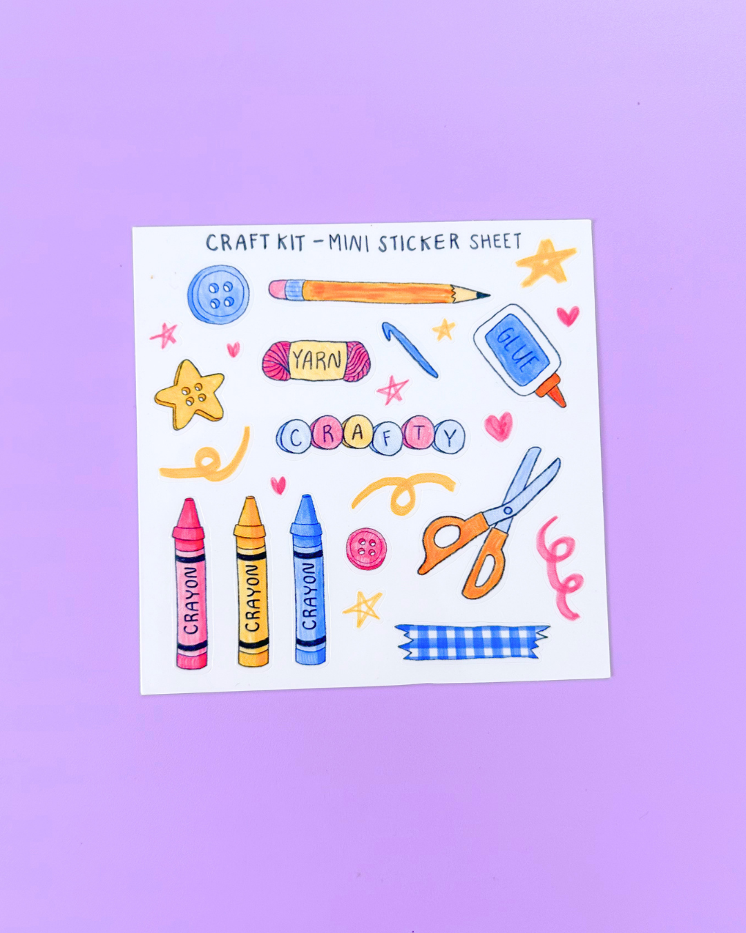 Craft Kit Mini Sticker Sheet - Junk Journal / Planner Stickers