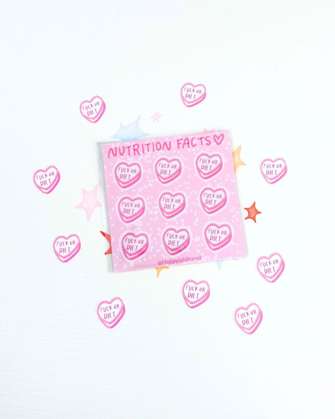 Nutrition Facts Mini Sticker Sheet - Junk Journal / Planner Stickers