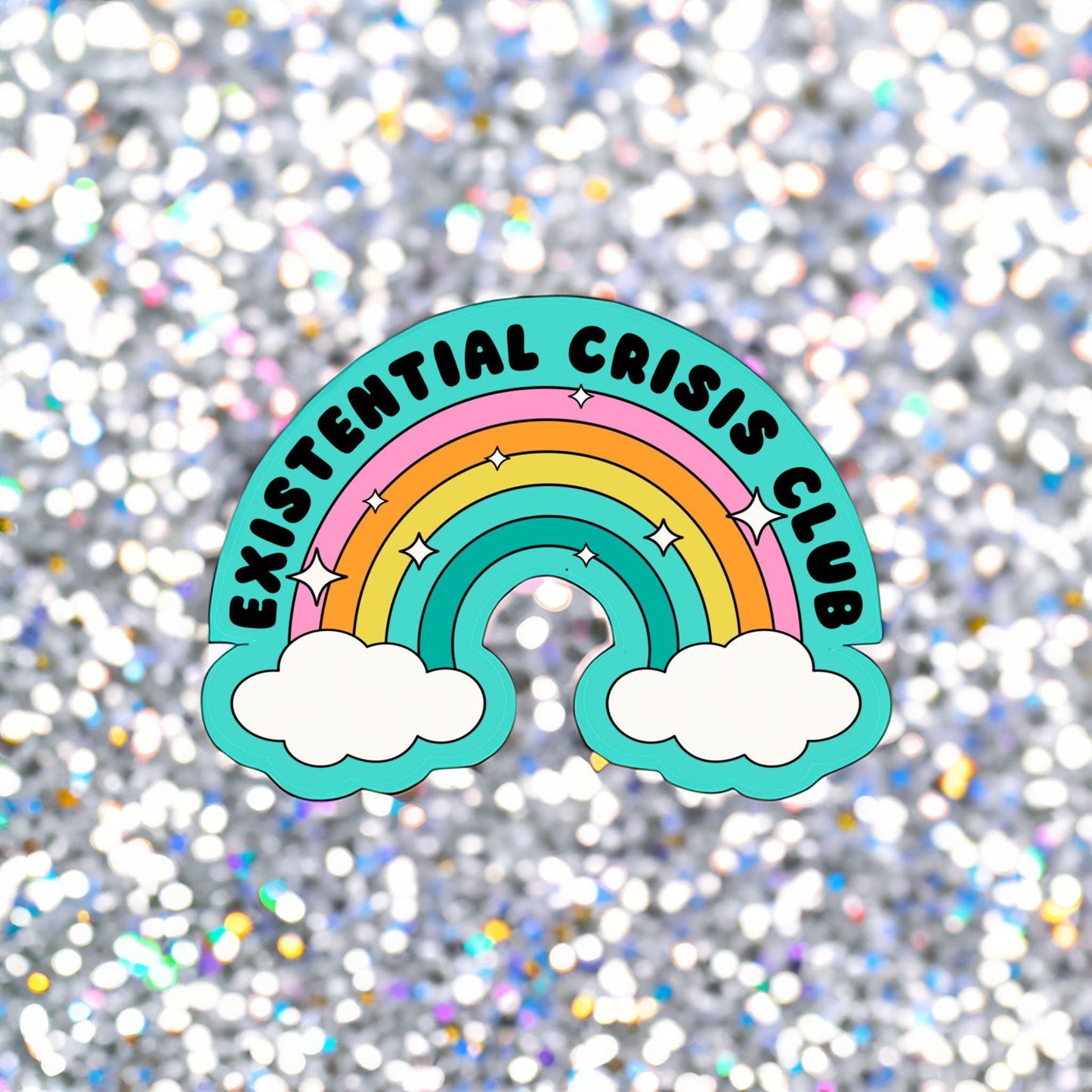 Existential Crisis Club Rainbow Sticker