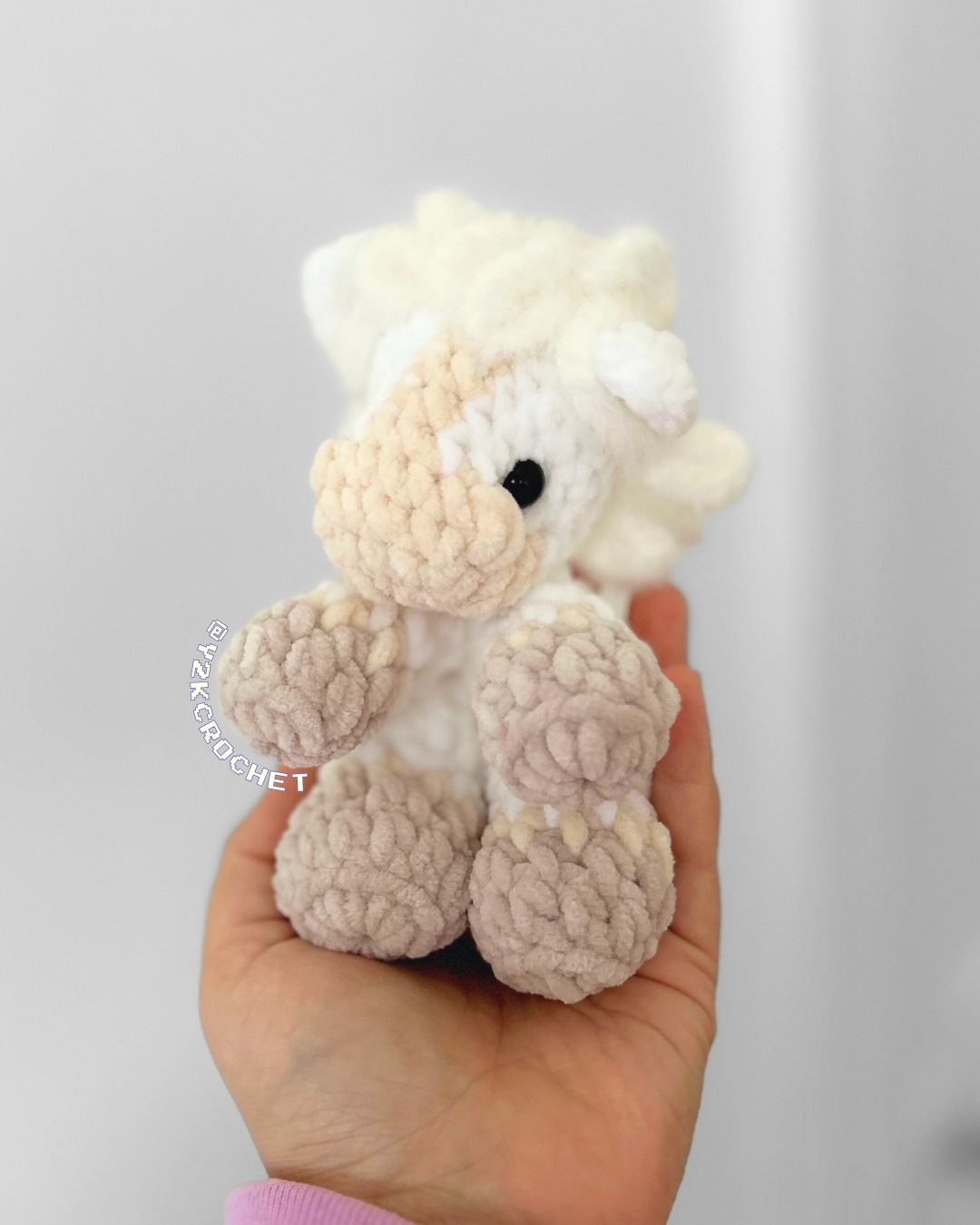 Albert the White Horse Plushie - Crochet Cremello Foal Plushie