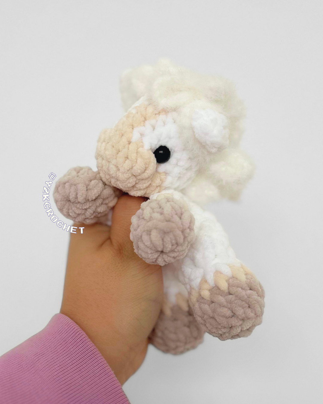 Albert the White Horse Plushie - Crochet Cremello Foal Plushie