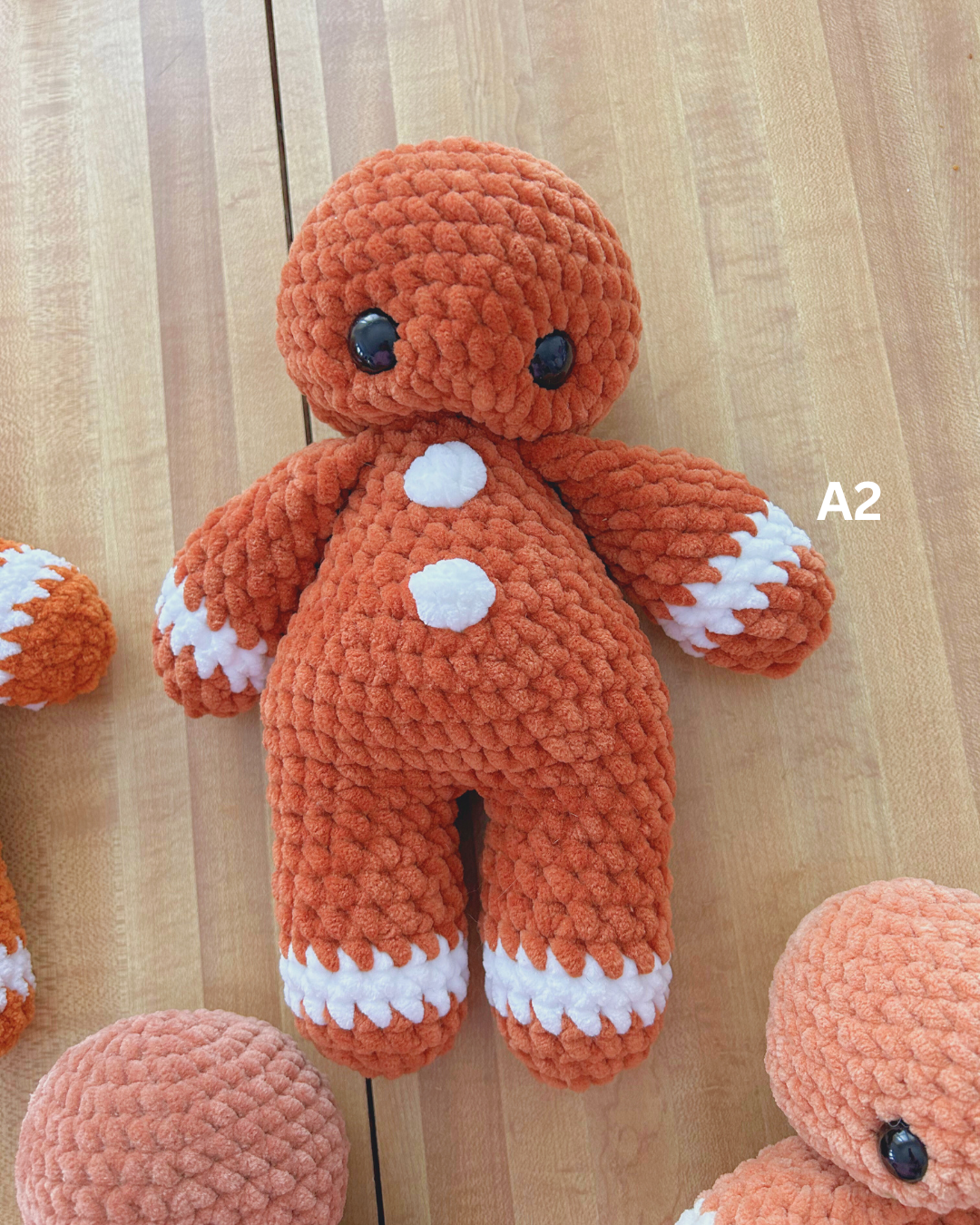Grady Gingerbread Boy Plushies - Handmade Gingerbread Plushie