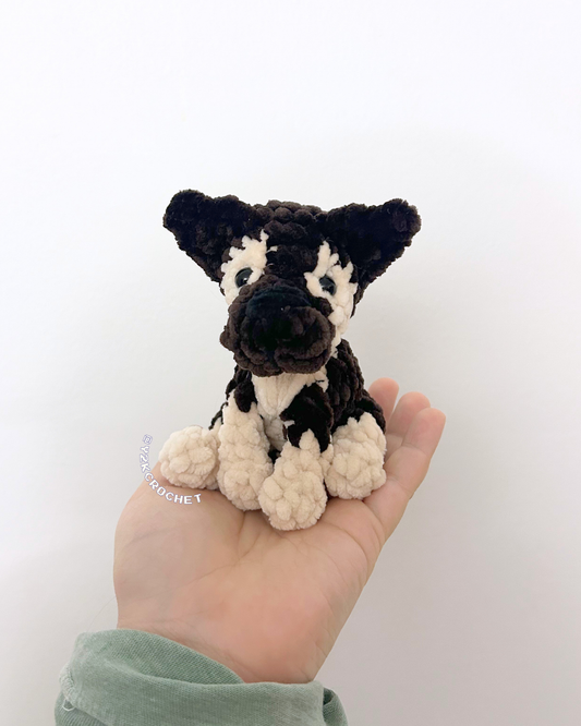Mini German Shepherd Plushie - Crochet Puppy GSD Plush