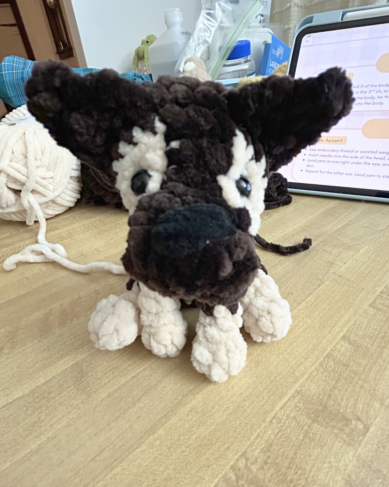 Mini German Shepherd Plushie - Crochet Puppy GSD Plush