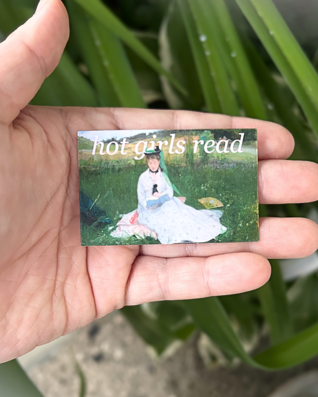 Hot Girls Read in a Field - Art Sticker - Bookish Spite Sticker