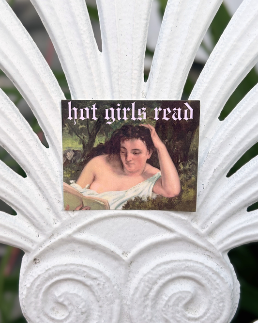 Hot Girls Read in a Forest - Art Sticker - Bookish Spite Sticker