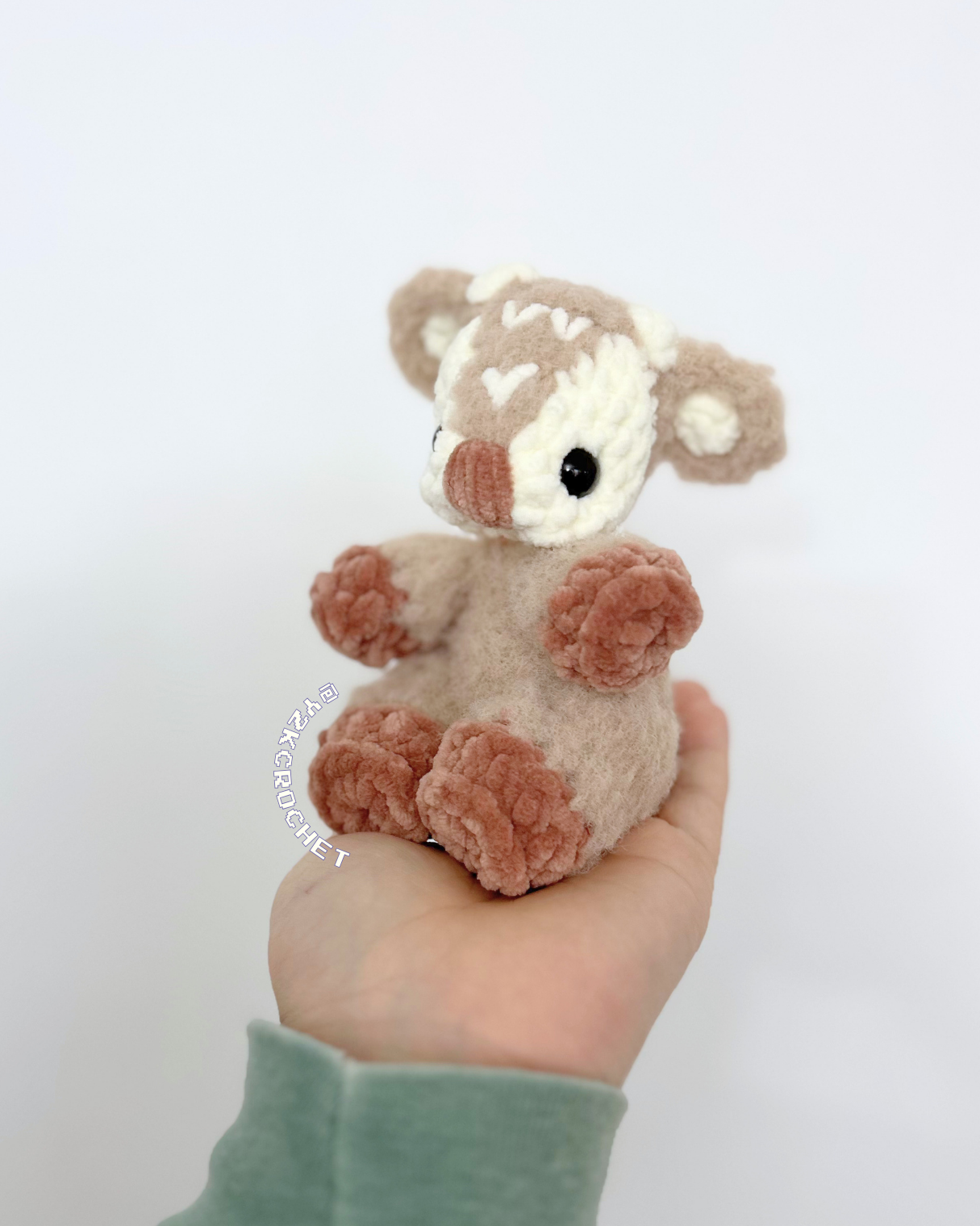 Baby Deer Plushie - Crochet Fawn Snuggler and Plushie