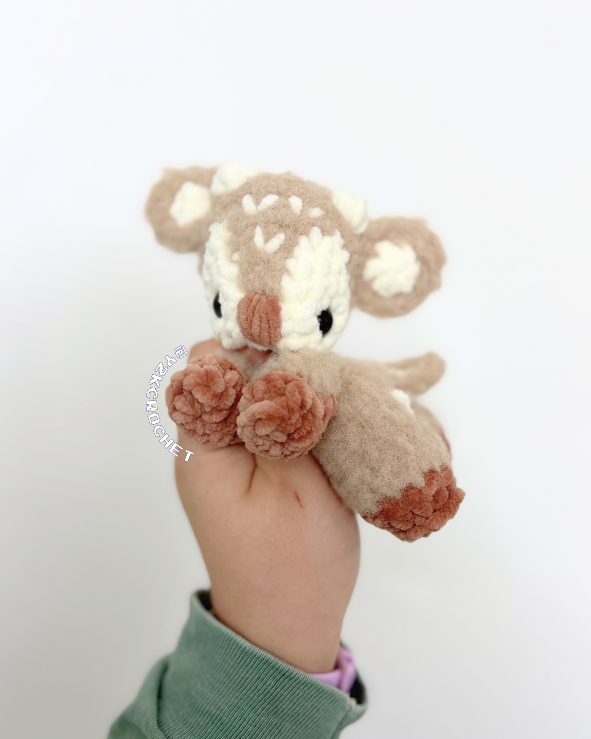 Baby Deer Plushie - Crochet Fawn Snuggler and Plushie