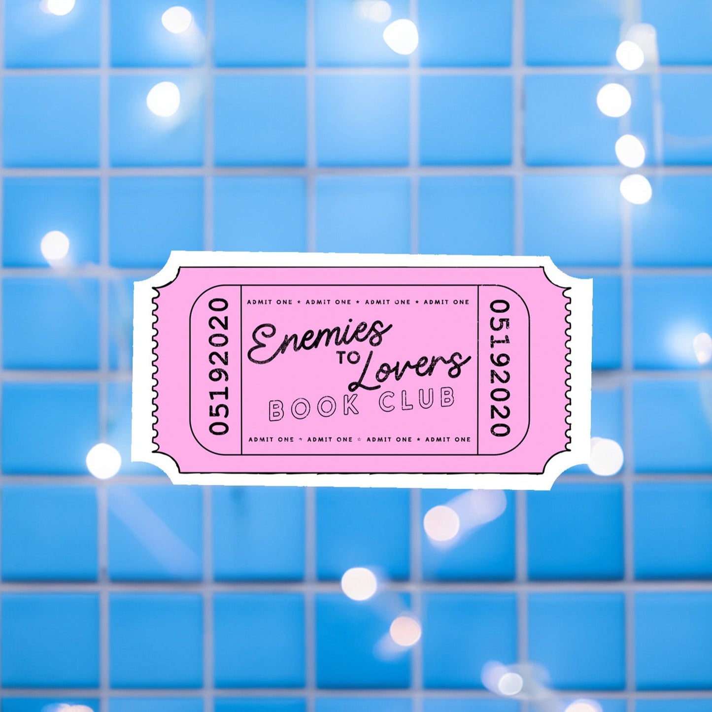 Enemies to Lovers Book Club Ticket Sticker