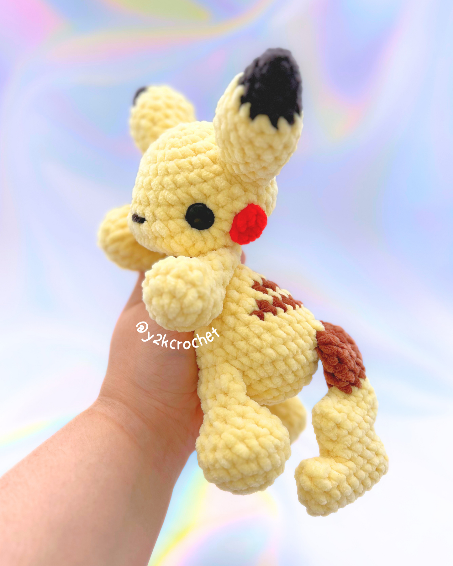 Litty the Electric Mouse Plushie - Crochet Plushies