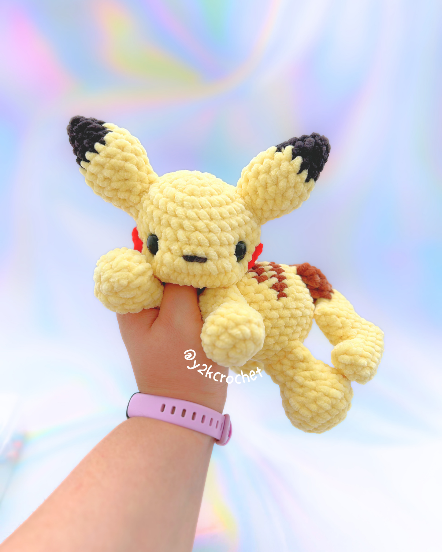 Litty the Electric Mouse Plushie - Crochet Plushies
