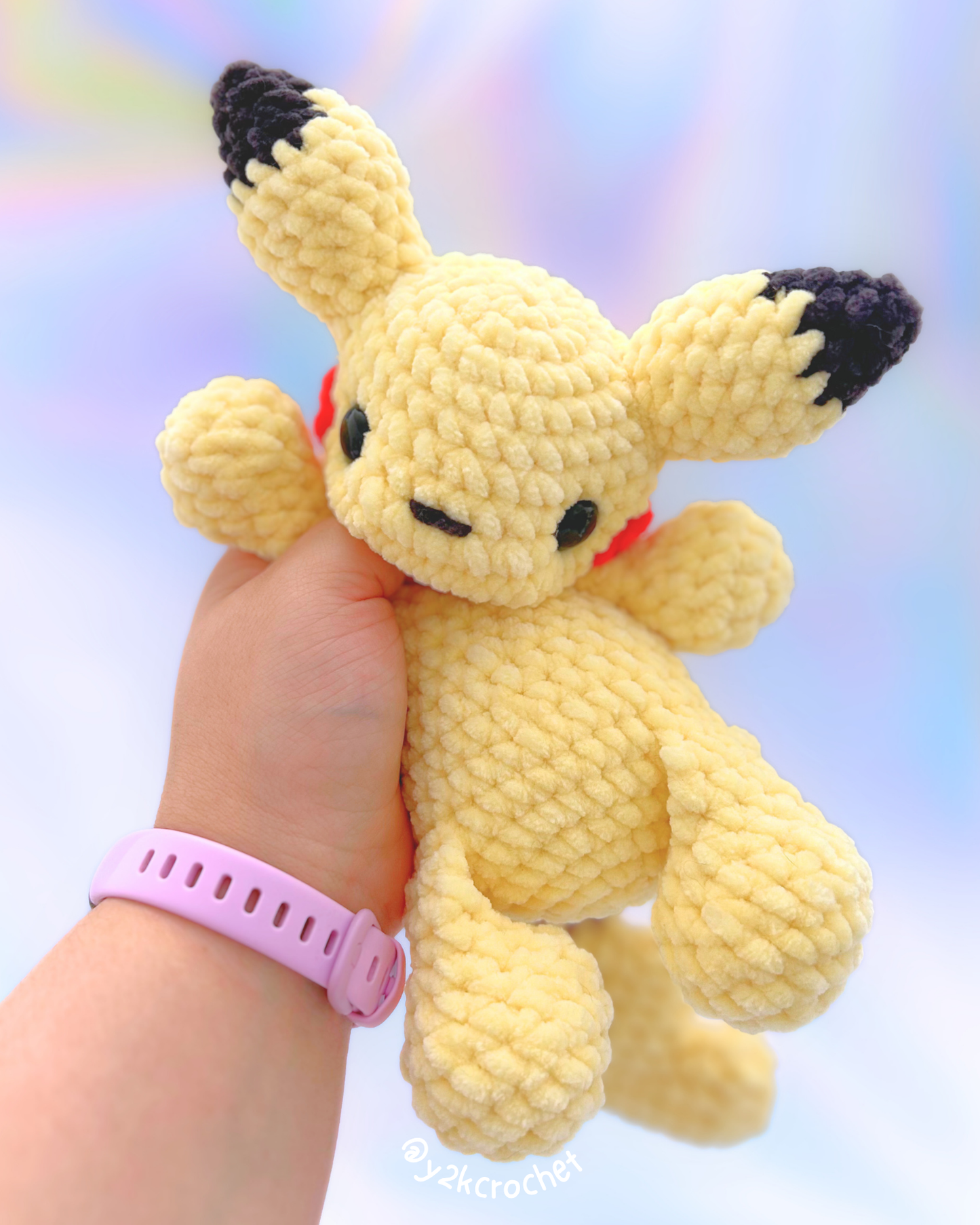 Litty the Electric Mouse Plushie - Crochet Plushies