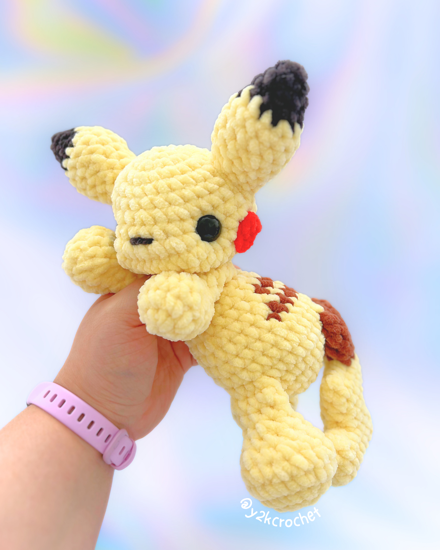 Litty the Electric Mouse Plushie - Crochet Plushies