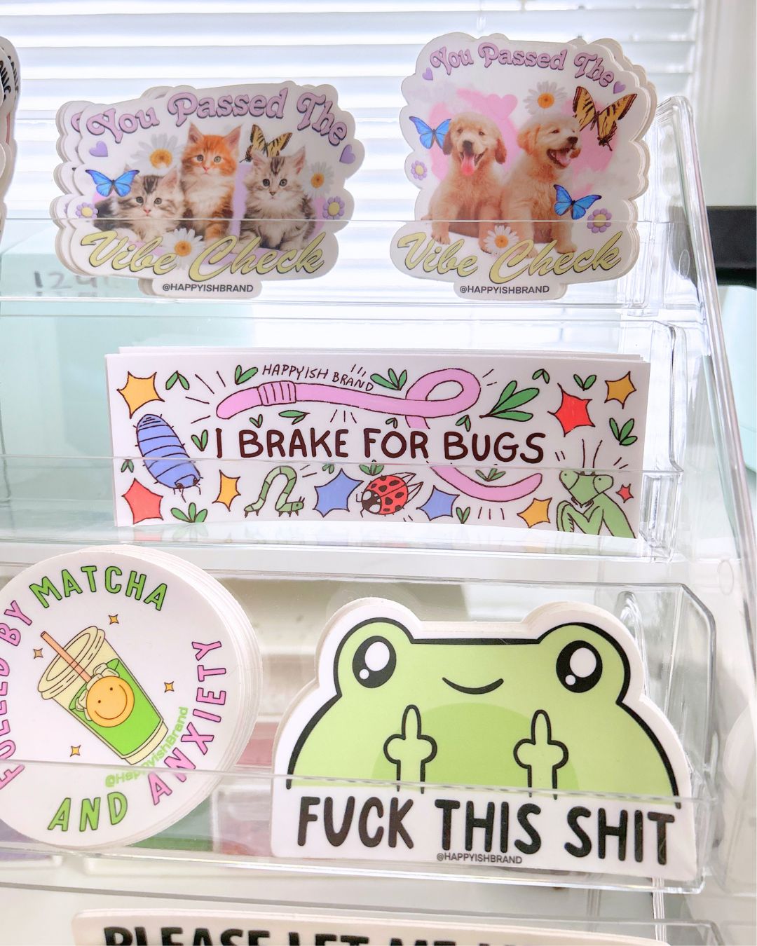 I Brake for Bugs - Funny Critters Bumper Sticker