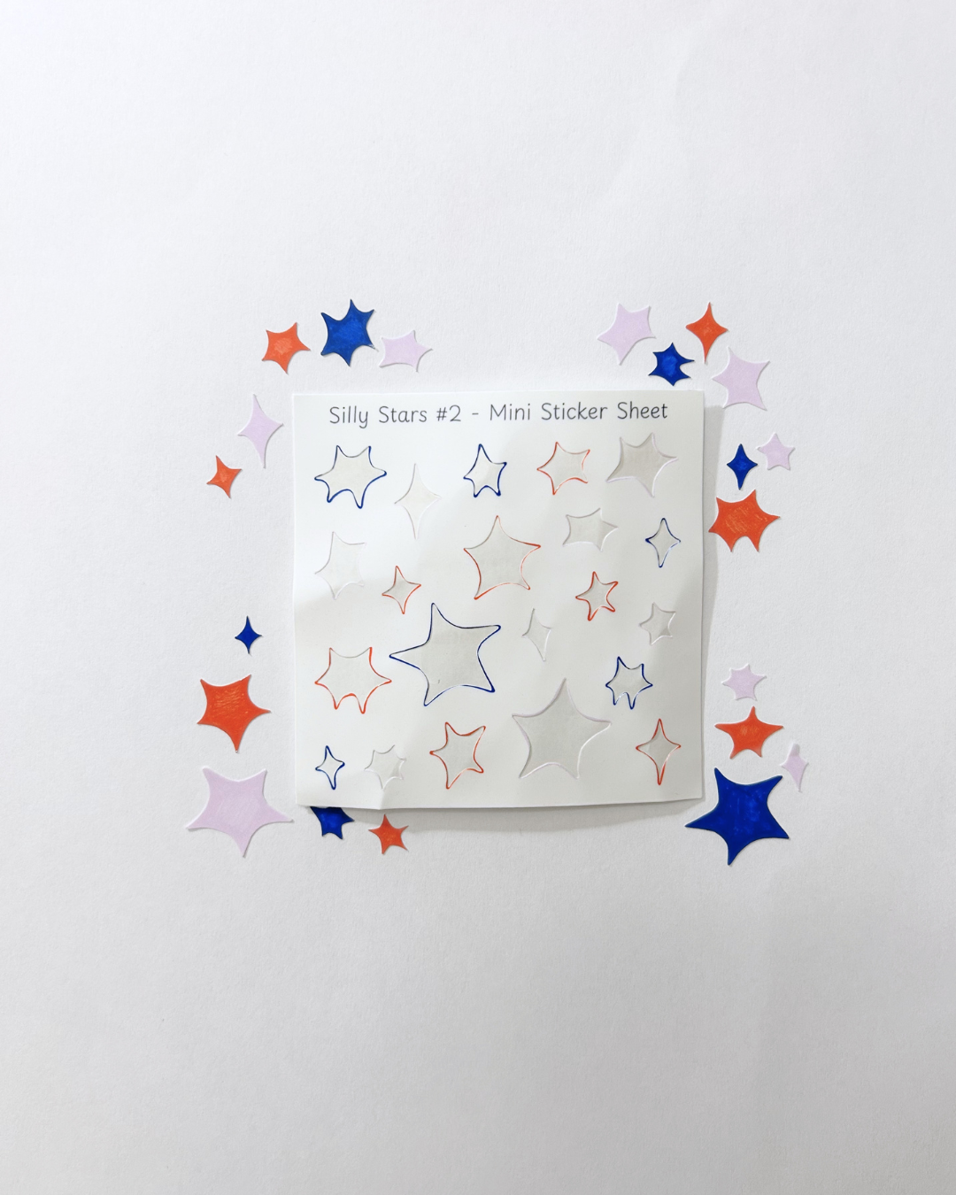 Silly Stars Mini Sticker Sheet - Junk Journal / Planner Stickers