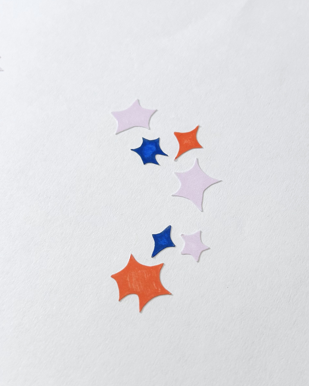 Silly Stars Mini Sticker Sheet - Junk Journal / Planner Stickers