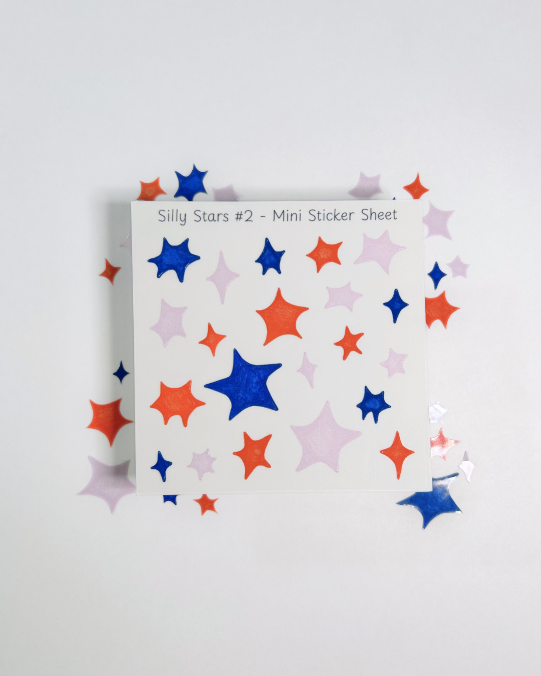 Silly Stars Mini Sticker Sheet - Junk Journal / Planner Stickers