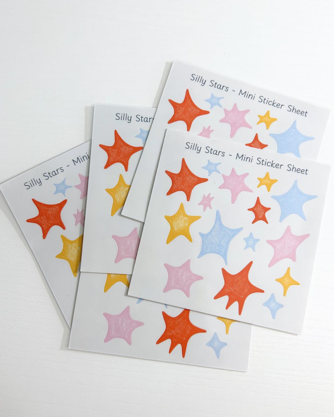 Silly Stars Mini Sticker Sheet - Junk Journal / Planner Stickers