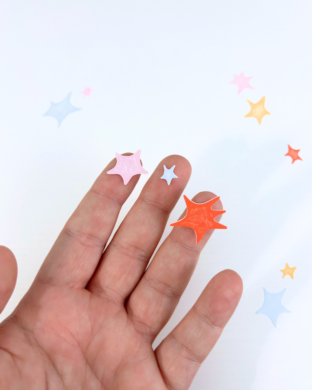 Silly Stars Mini Sticker Sheet - Junk Journal / Planner Stickers