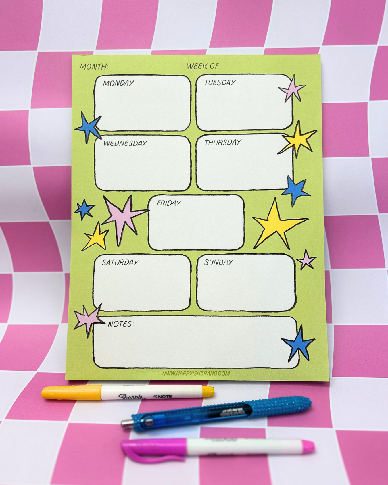Star Girl Planner Notepad - 8x11.5" Weekly Planner Pad
